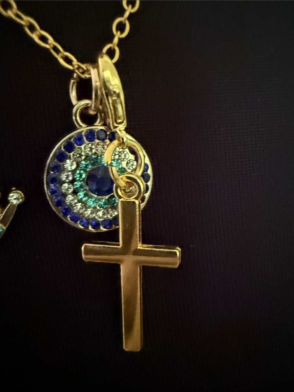 Golden Cross Zipper Pull Lobster Clip Jewelry Charm - Picture 5 of 8